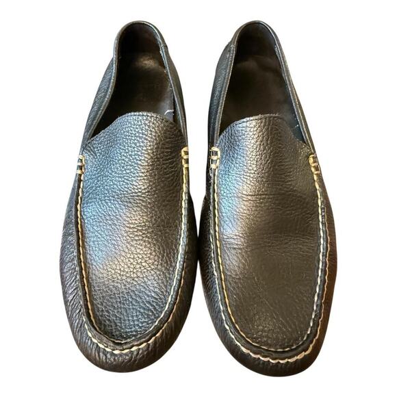 Polo Ralph Lauren Terence Driving Moc Loafer Black Leather Men size 10 D - Picture 3 of 7